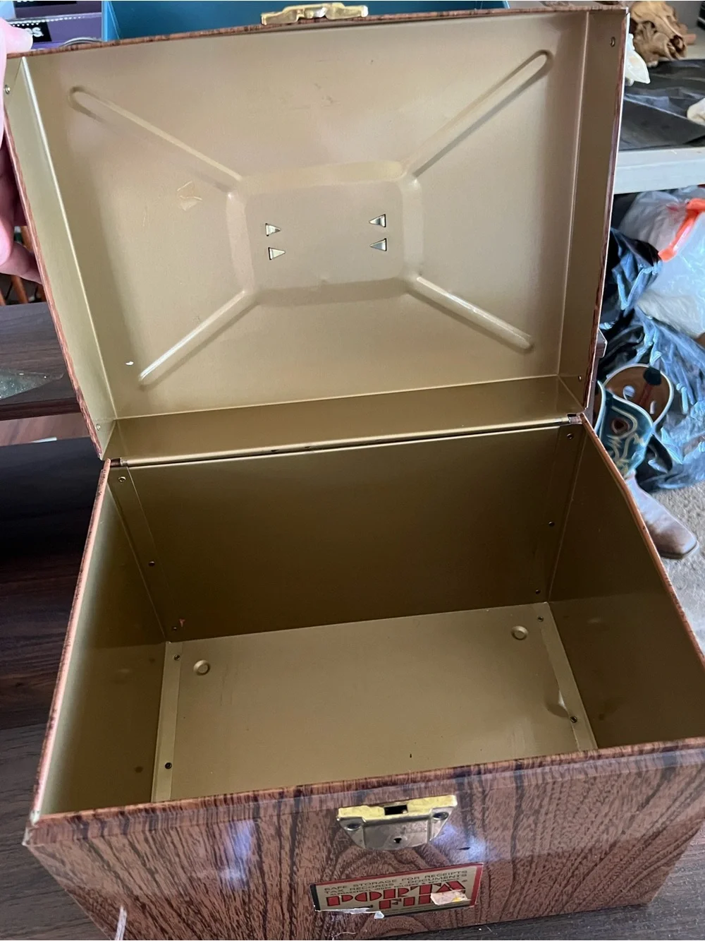Set of 2 Vintage 70s Porta File Storage Boxes